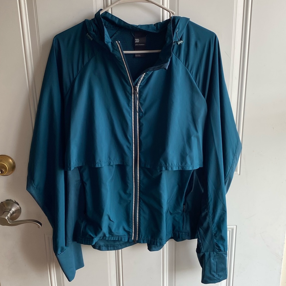All in Motion Size XL Dark Blue Womens Windbreaker